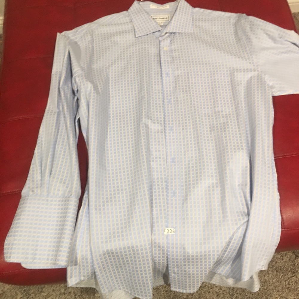 Blue checkered dress shirt